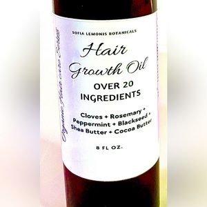 Hair Growth Oil with Cloves, Peppermint, Blackseed, Rosemary, Olive Oil